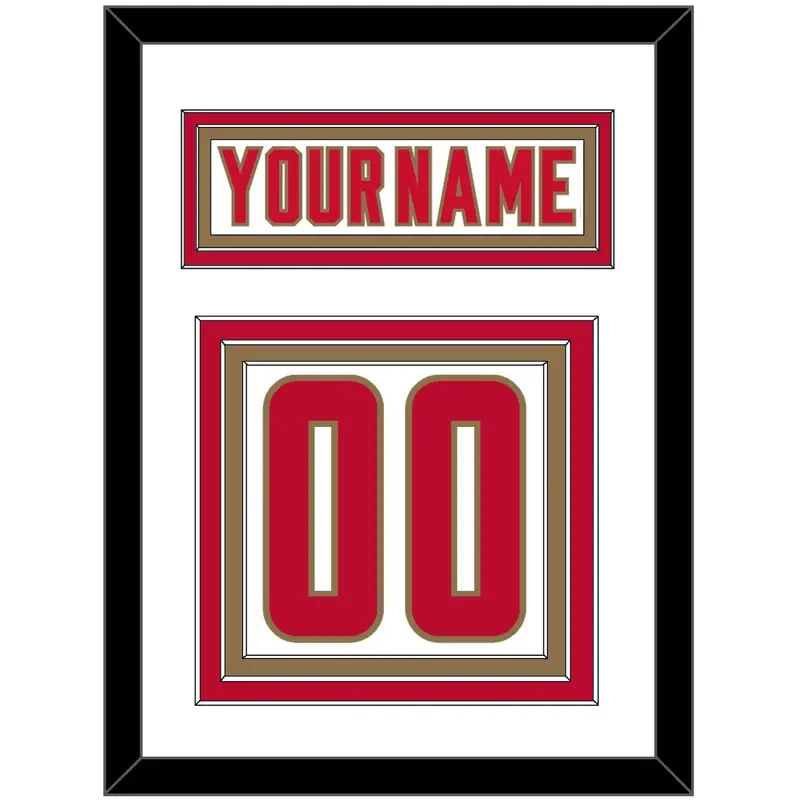 Denver Nameplate & Number (Back) - Home White - Triple Mat 1