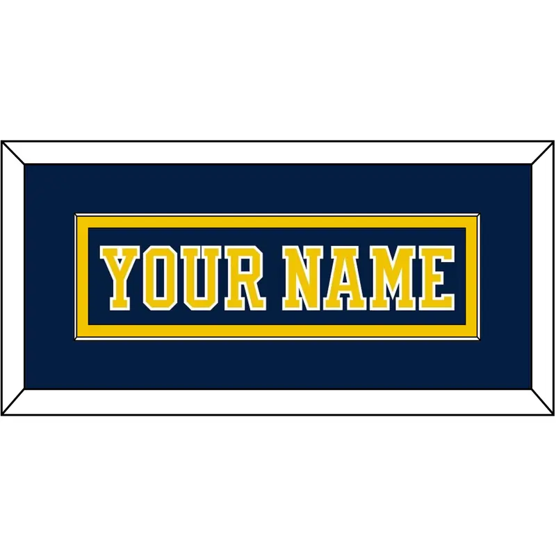 Michigan Hockey Nameplate - Road Blue (2019-2020) - Single Mat 2