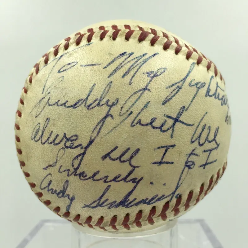 1950's Andy Seminick Signed Autographed Game Used NL Baseball PSA DNA COA
