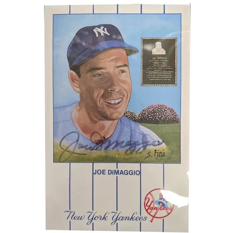 Joe Dimaggio Autographed Postcard PSA Authenticated