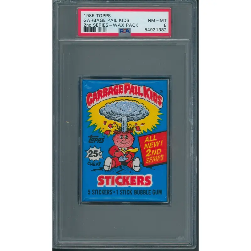 1985 Topps Garbage Pail Kids Unopened 2nd Series Wax Pack PSA 8 (w/ price)