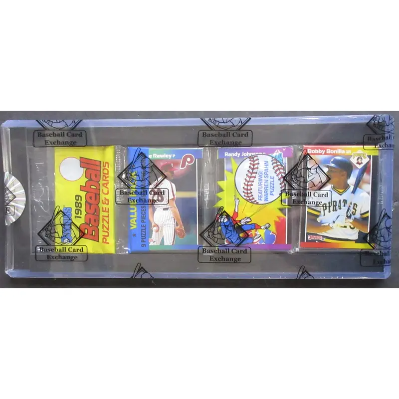 1989 Donruss Baseball Unopened Rack Pack (BBCE) (Randy Johnson Top) (26117)