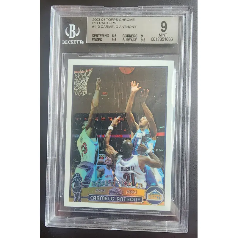 Carmelo Anthony 2003 Topps Chrome Refractor #113 BGS 9 Mint