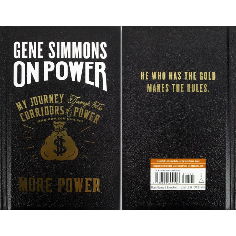 Kiss Gene Simmons On Power Hard Cover Book