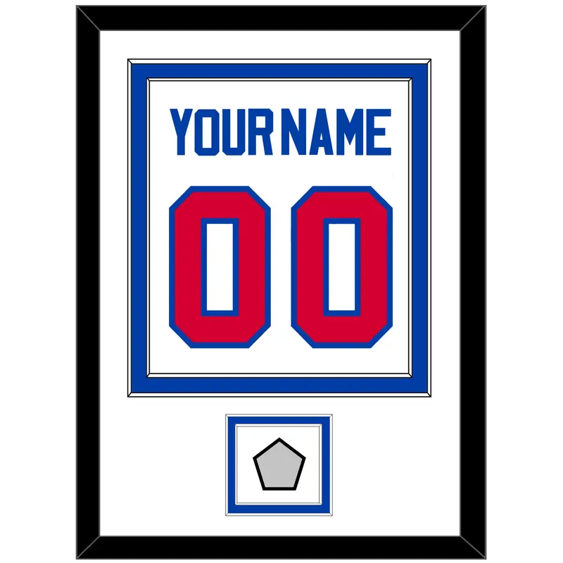 Detroit Name & Number With Champions Patch - Home White (1983-1996) - Double Mat 1