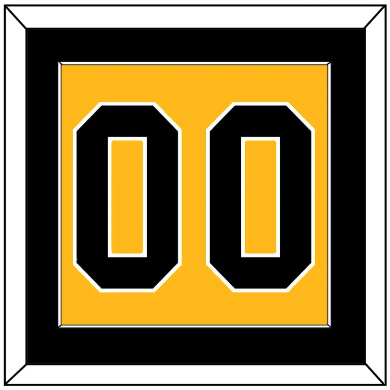 Pittsburgh Number (Back) - Home Gold (1983-1984) - Single Mat 2