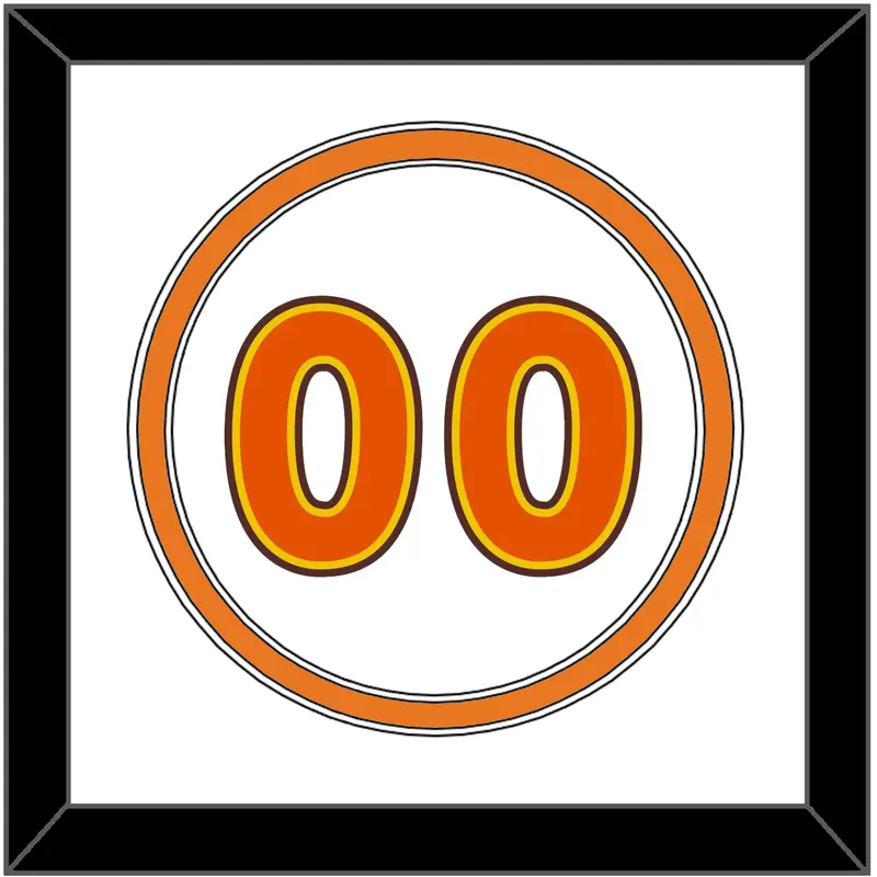 San Diego Number - Home White (1980-1984) - Double Mat 2