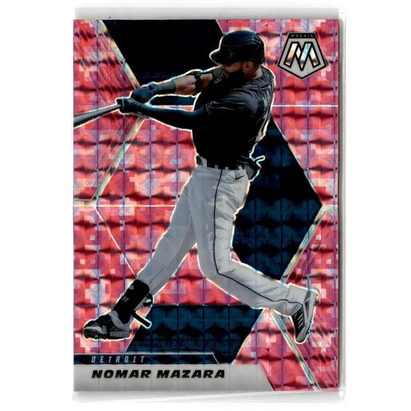 2021 Panini Mosaic Pink Camo Nomar Mazara #102