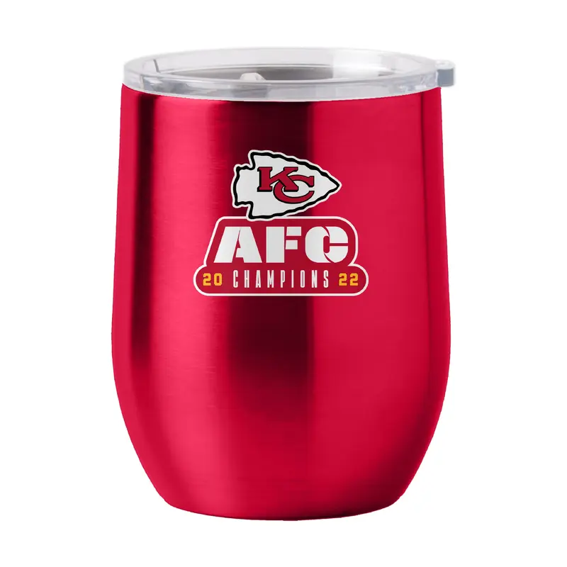 KC Chiefs 16oz Conference Champs Stainless Curved Beverage