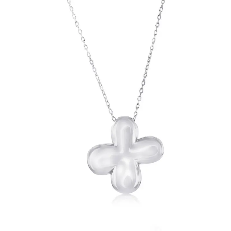 Sterling Silver, Bubble 'X' Initial Necklace
