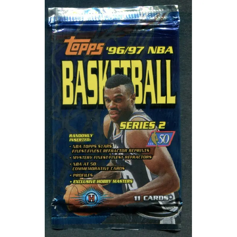 1996/97 Topps Basketball Unopened Series 2 Pack (Hobby) (11 Cards)