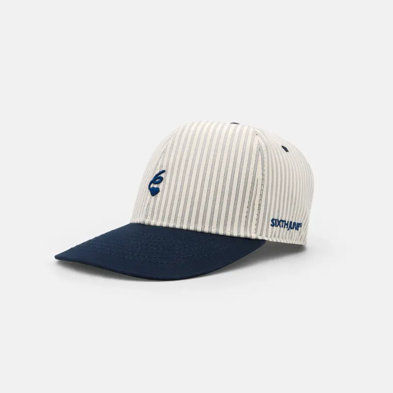 SIXTH JUNE - Textured Stripes Caps - Navy