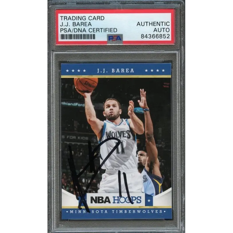 2012-13 NBA Hoops #122 JJ Barea Signed Card AUTO PSA/DNA Slabbed Timberwolves