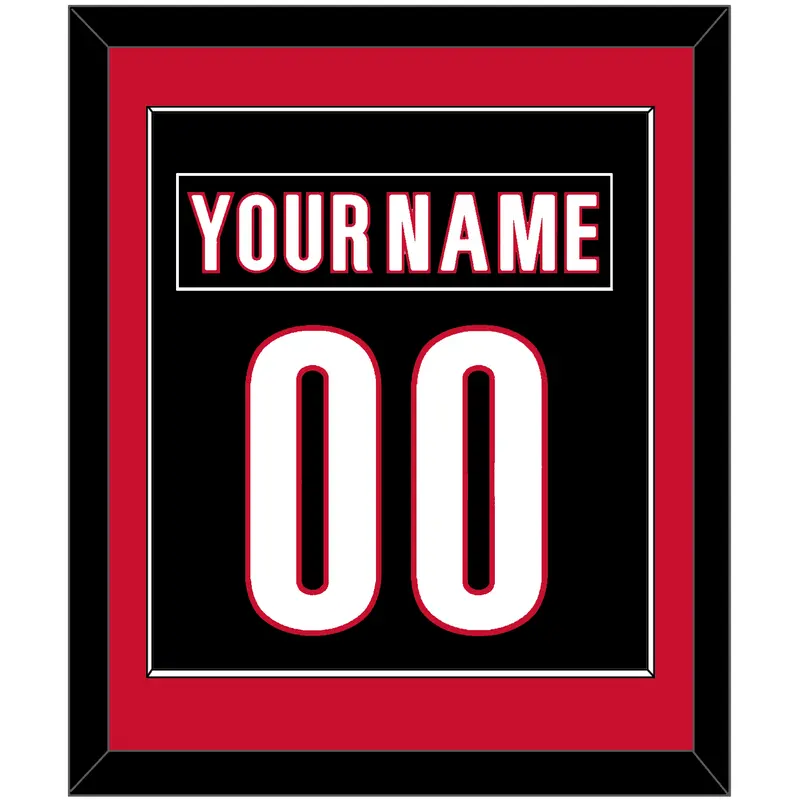 Carolina Nameplate & Number (Back) Combined - Alternate Black (2018-2022) - Single Mat 2
