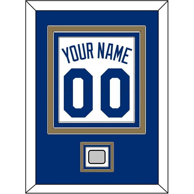 Kansas City Name, Number & 2015 World Series Jersey Patch - Home White - Triple Mat 2