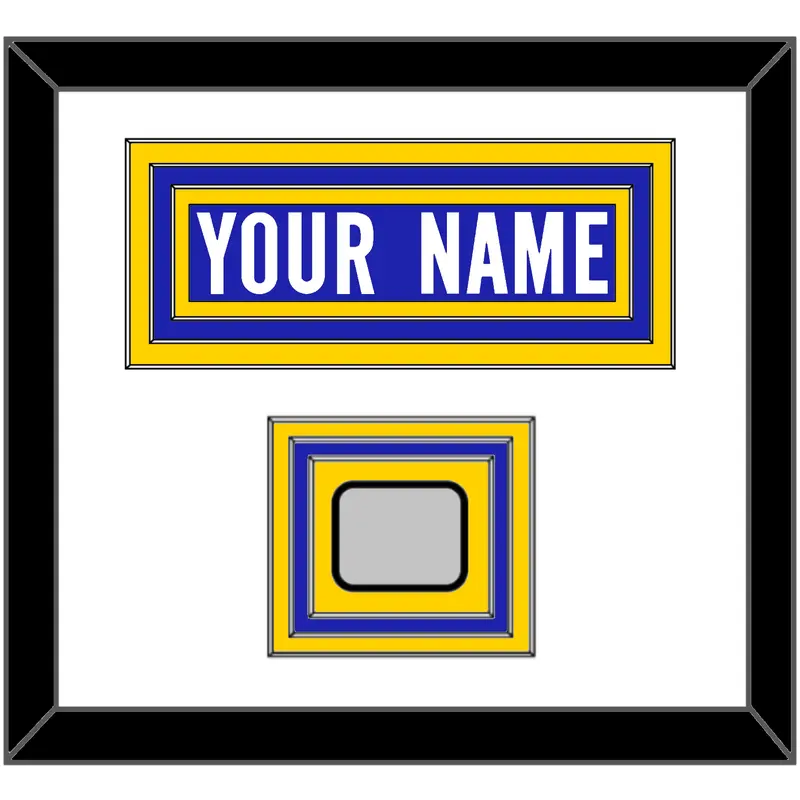 Los Angeles Nameplate & Super Bowl Jersey Patch - Home Blue - Triple Mat 1