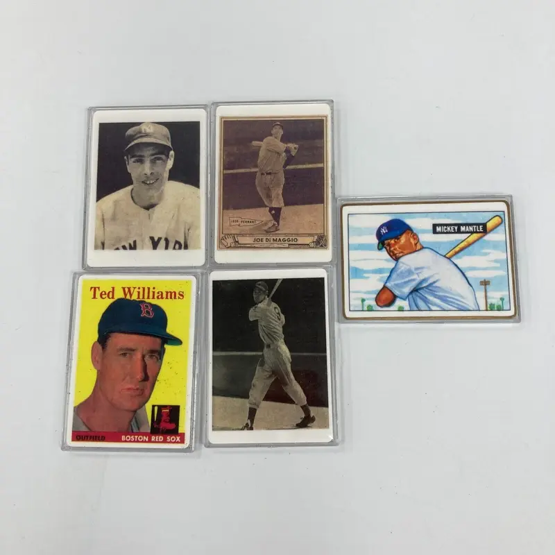 Lot Of (8) Topps Mickey Mantle Joe Dimaggio Ted Williams Porcelain Baseball Card