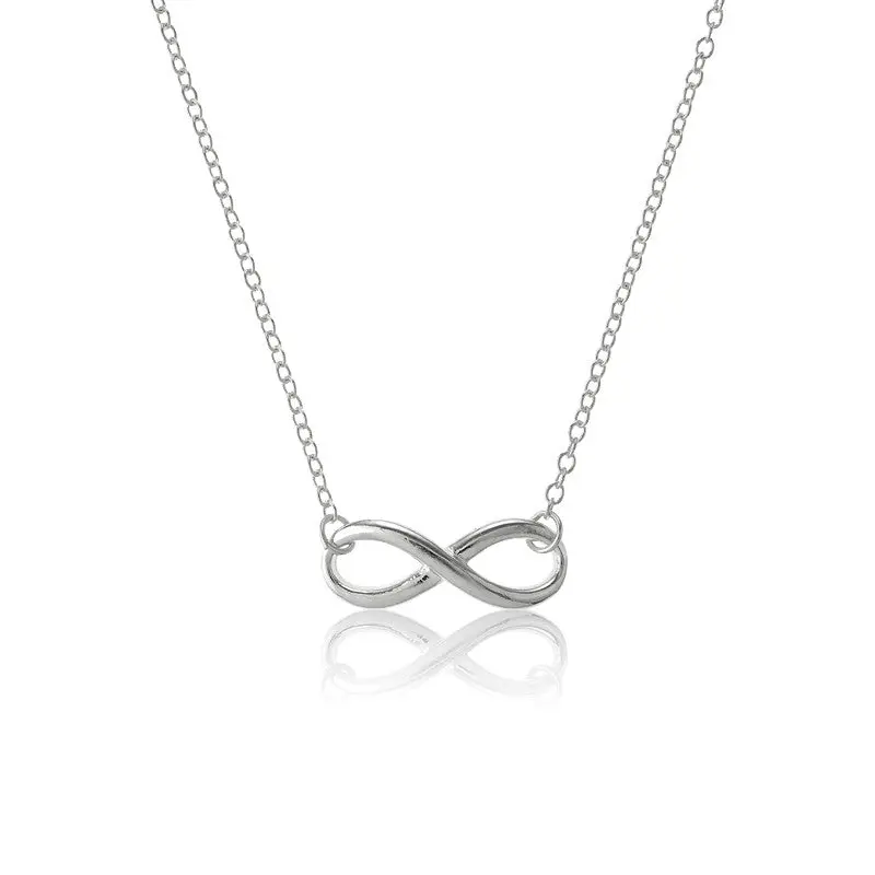 Sterling Silver, Infinity Necklace