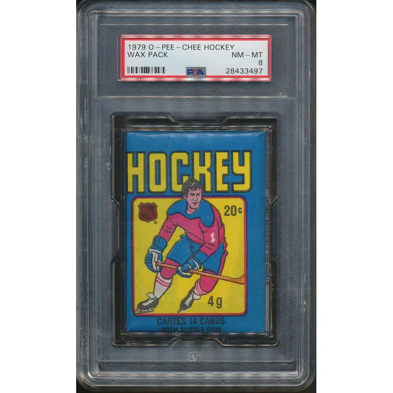 1979/80 OPC O-Pee-Chee Hockey Unopened Wax Pack PSA 8