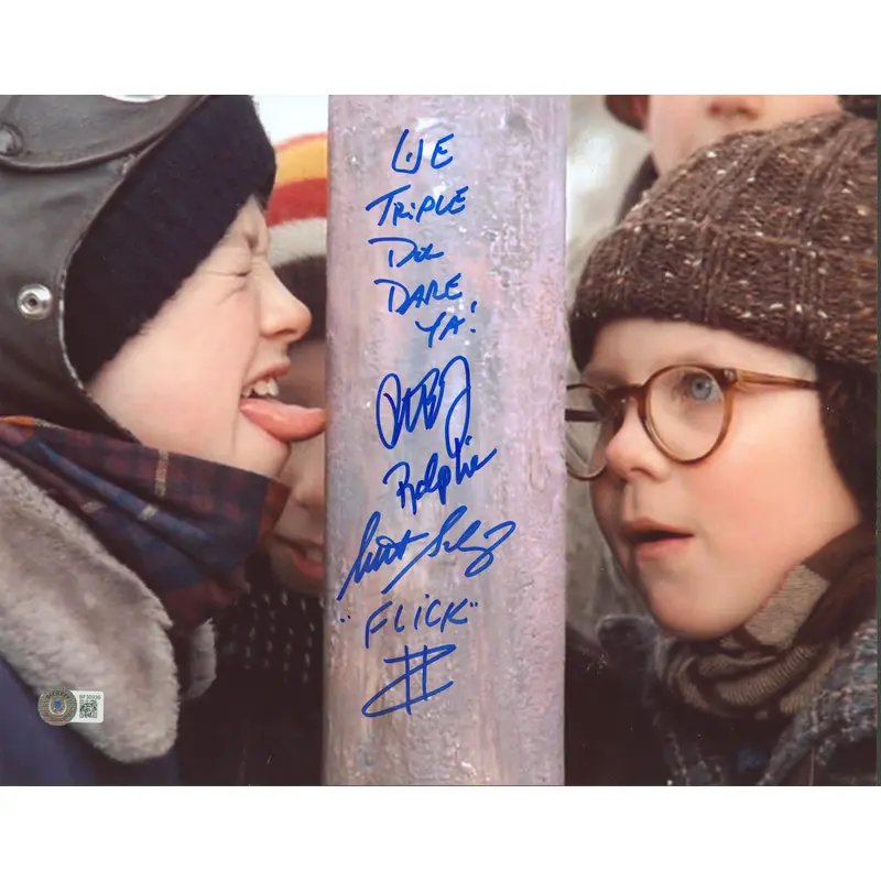 Peter Billingsley & Scott Schwartz A Christmas Story Signed 11x14 Photo BAS