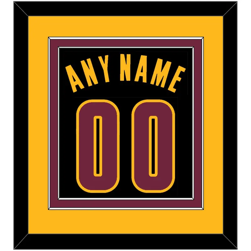 Cleveland Name & Number - Black Pride (2015-2017) - Double Mat 3