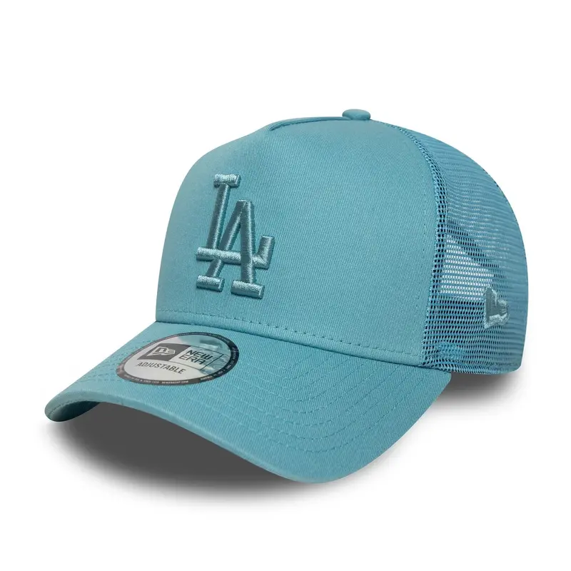 LA Dodgers MLB League Essential Pastel Blue 9FORTY A-Frame Trucker Adjustable Cap