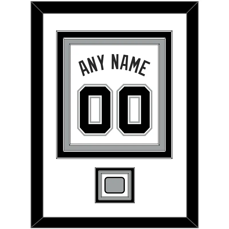 San Antonio Name & Numbers With Finals Patch - Home White (2002-2017) - Triple Mat 1