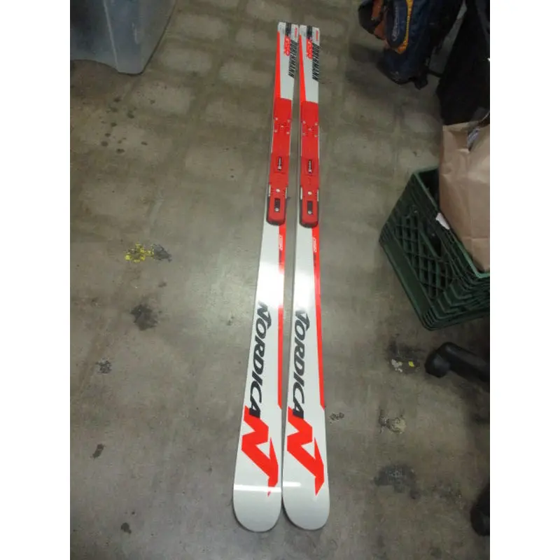 Used Nordica Doberman GSR 186cm World Cup Skis w/ Marker Race Plates