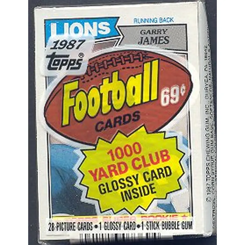 1987 Topps Football Unopened Cello Pack