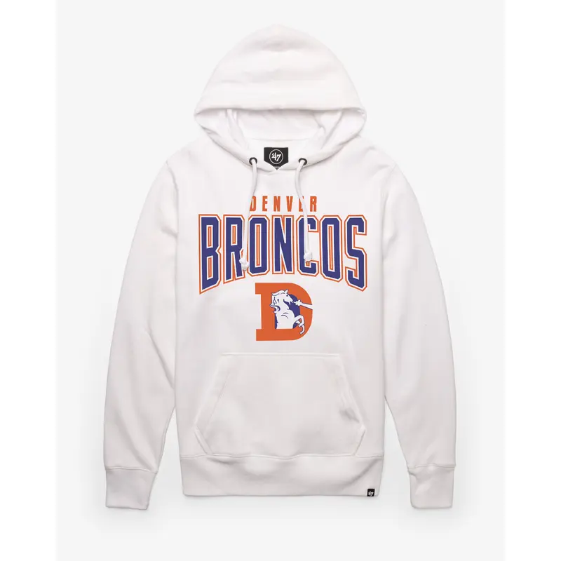 DENVER BRONCOS HISTORIC TEAM ELEMENTS ARCH '47  HEADLINE HOOD