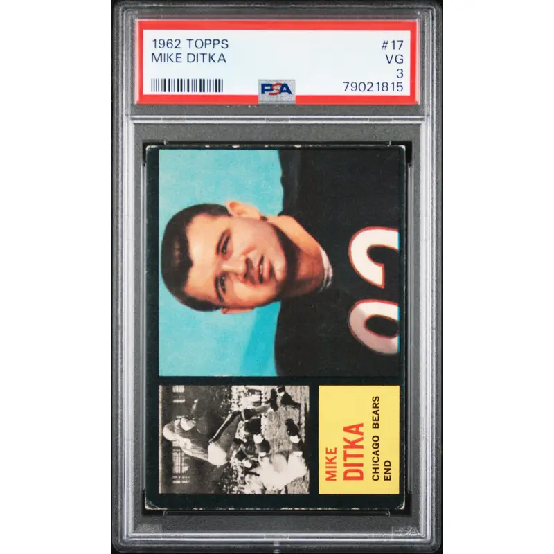 Mike Ditka 1962 Topps #17 PSA 3 Very Good