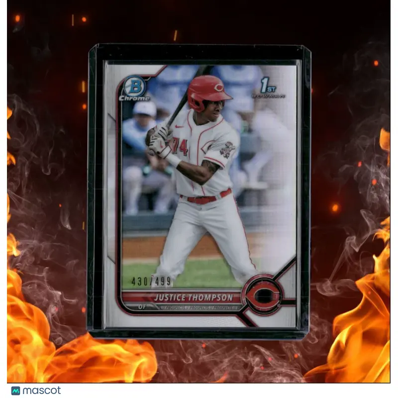 2022 Bowman Chrome Prospects Justice Thompson 1st Prospect Refractor 430/499