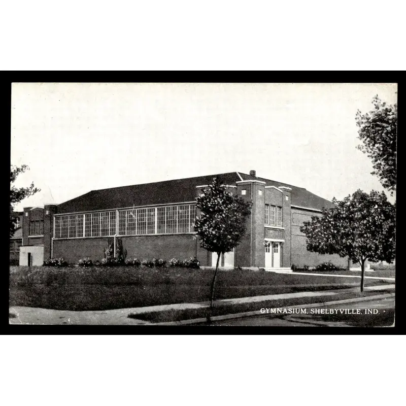 Vintage Shelbyville, Indiana HS Gymnasium Postcard