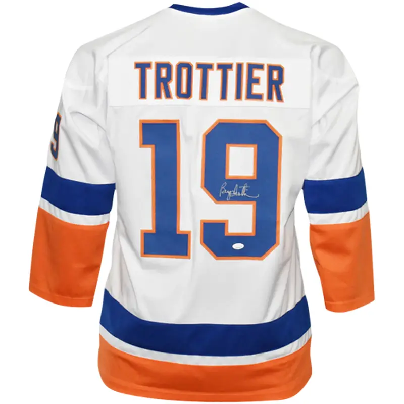 Bryan Trottier Autographed New York (White #19) Custom Hockey Jersey - JSA