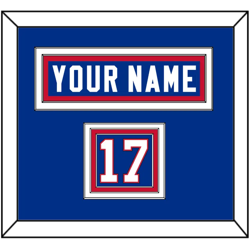 Buffalo Nameplate & Number (Shoulder) - Home Blue - Triple Mat 2