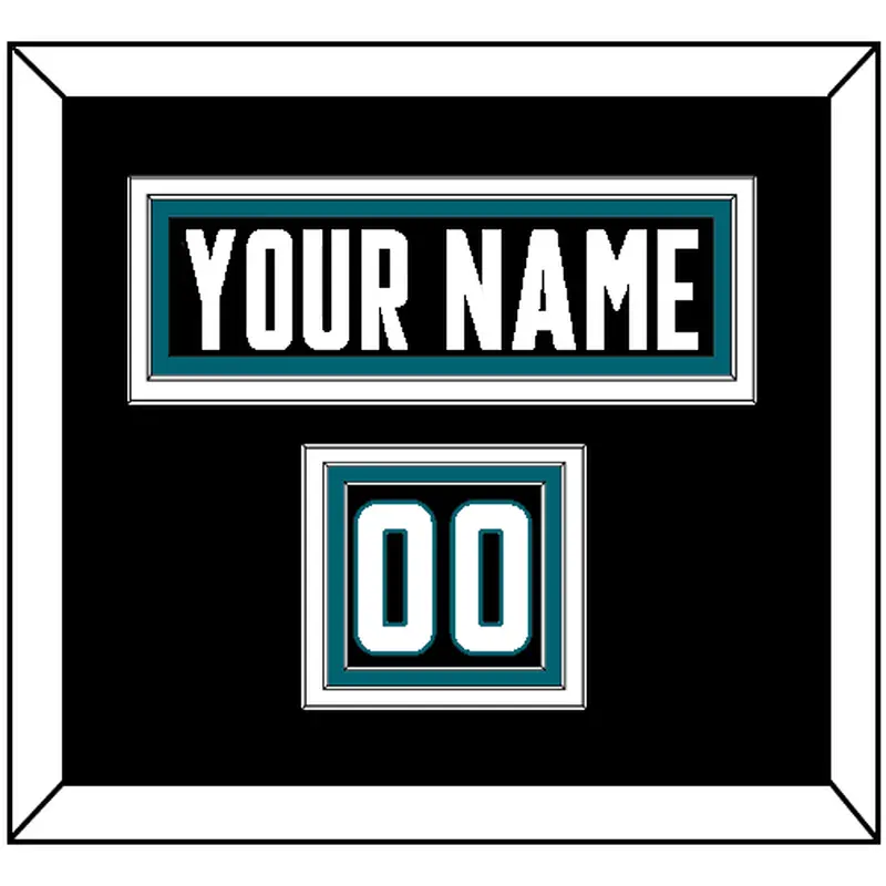 San Jose Nameplate & Number (Shoulder) - Alternate Black - Triple Mat 2