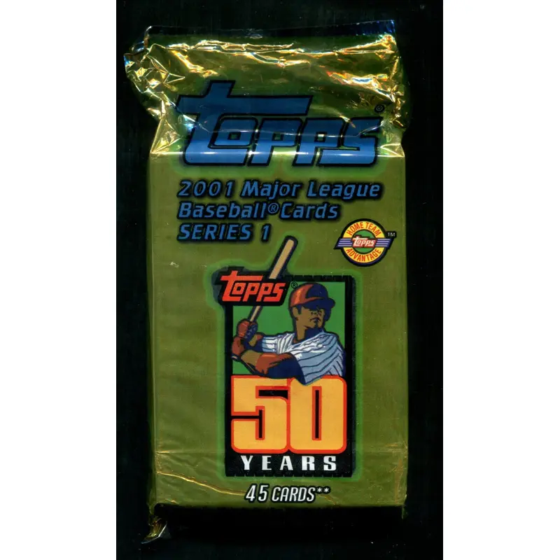 2001 Topps Baseball Unopened Series 1 Jumbo Pack (45) (HTA)