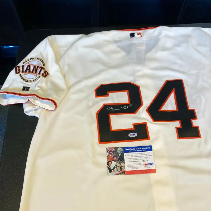 Willie Mays Signed San Francisco Giants Authentic Russell Game Jersey PSA DNA