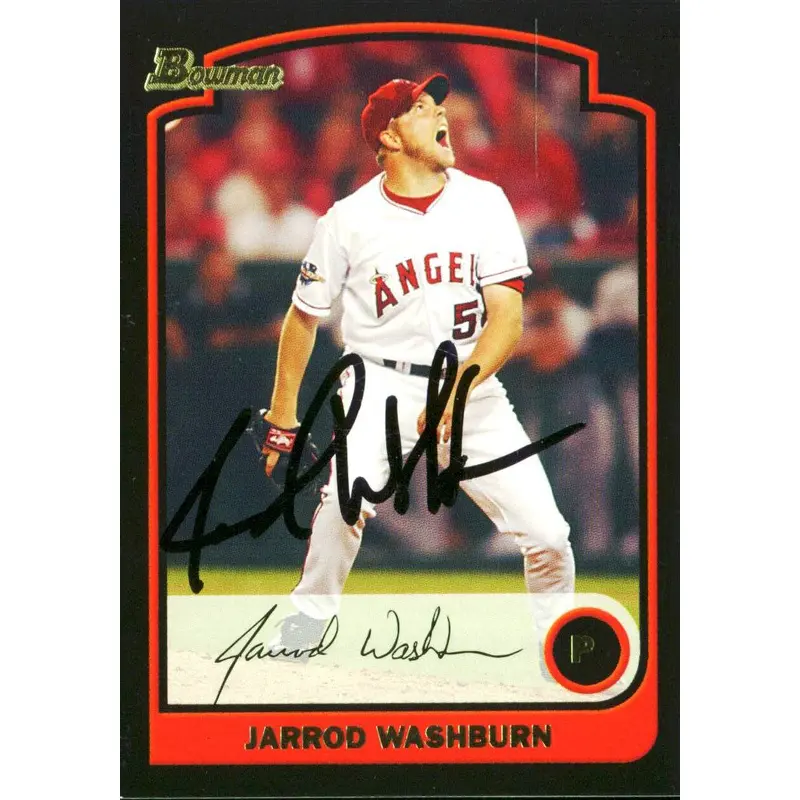 Angels Jarrod Washburn Authentic Signed Card 2003 Bowman #131 Autographed w/ COA