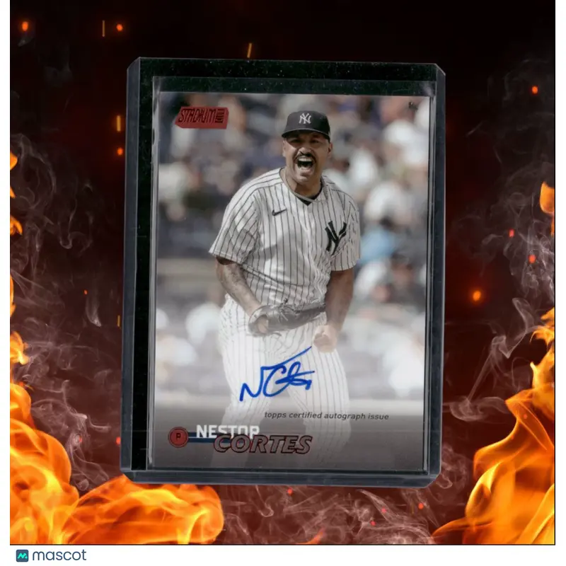 2023 Stadium Club Nestor Cortes Red Foil Auto 28/50 #SCBA-NCS