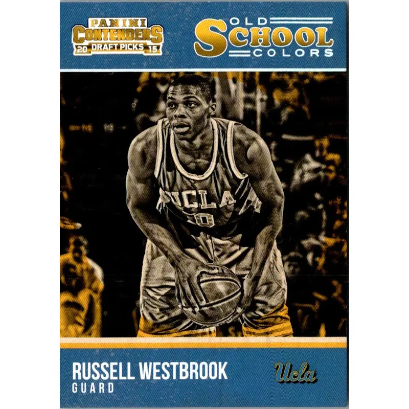 2015 Panini Contenders Draft Picks Old School Colors Russell Westbrook #28