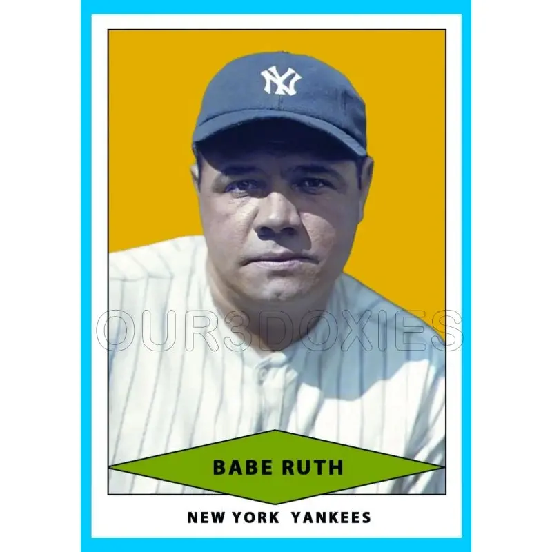 Babe Ruth 1954 Red Heart Custom Card - 4058