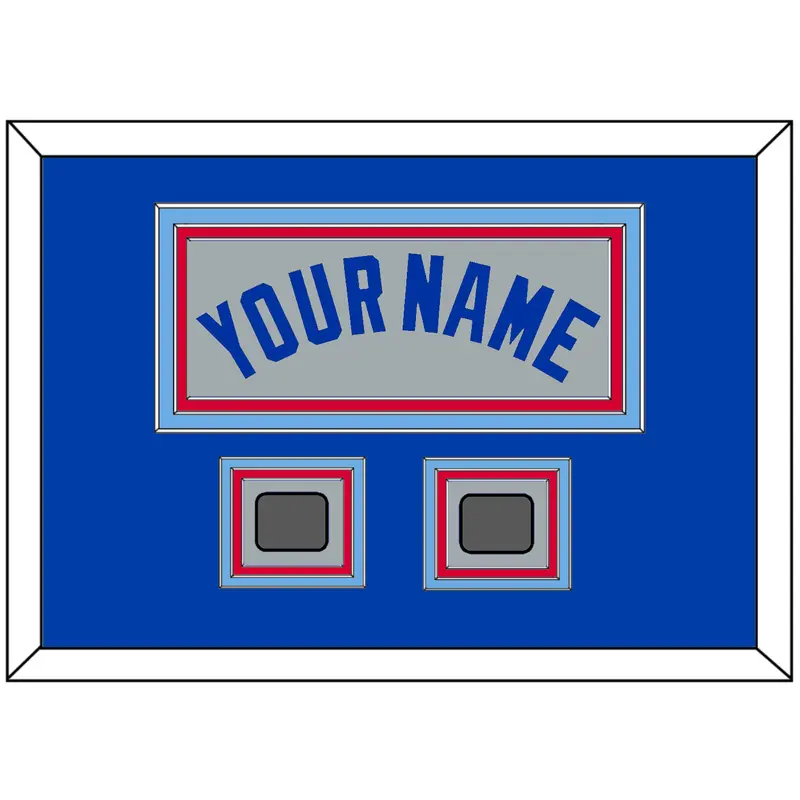 Toronto Name & 2 World Series Patches - Road Gray (1989-1996) - Triple Mat 5