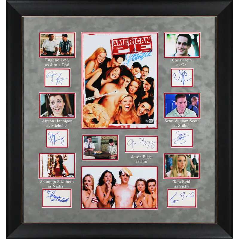 American Pie (7) Reid, Biggs, Hannigan +4 Signed Framed Display BAS #AC26581