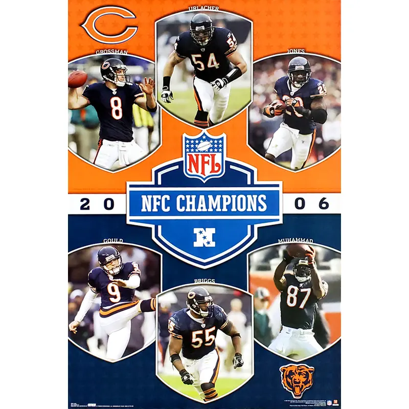 Chicago Bears NFC Champions 2006 Commemorative Poster - Costacos Sports