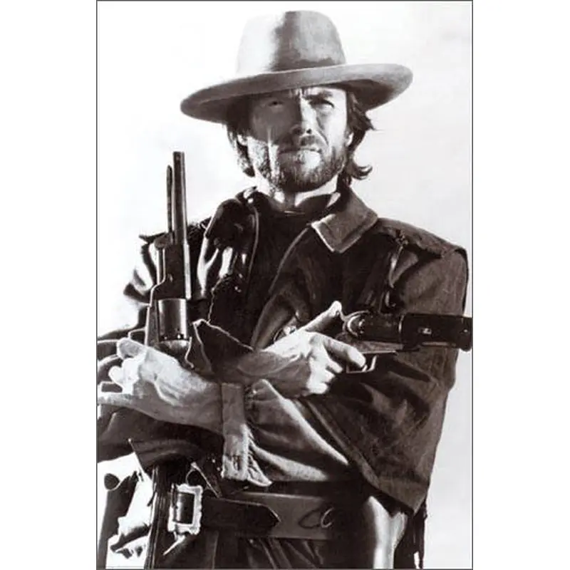 Clint Eastwood "Gunslinger" Classic Black-and-White Poster - Wizard & Genius