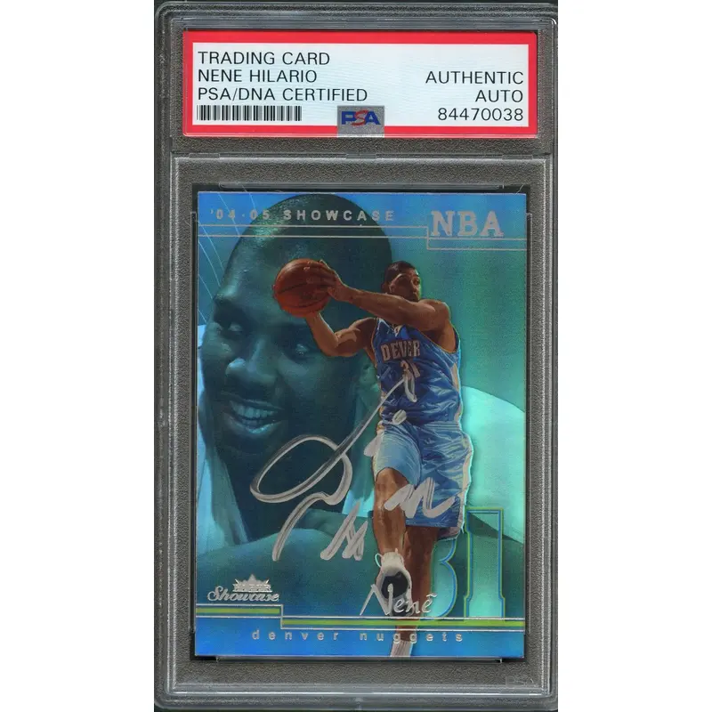 2004-05 Fleer Showcase #88 Nene Signed AUTO PSA Slabbed Nuggets