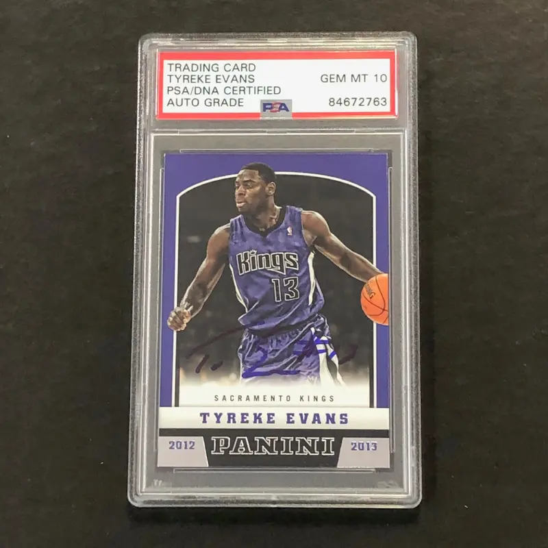 2012-13 Panini Basketball #168 Tyreke Evans Signed Card AUTO 10 PSA Slabbed Kings