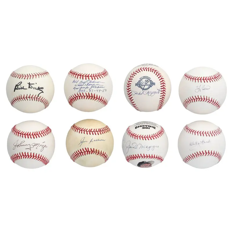 1950 New York Yankees WS Champs Team Signed Baseball Collection 35 Balls JSA COA
