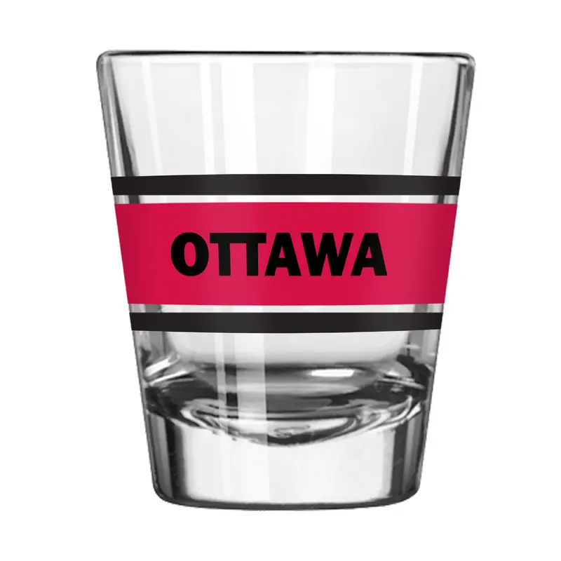 Ottawa Senators 2oz Stripe Shot Glass